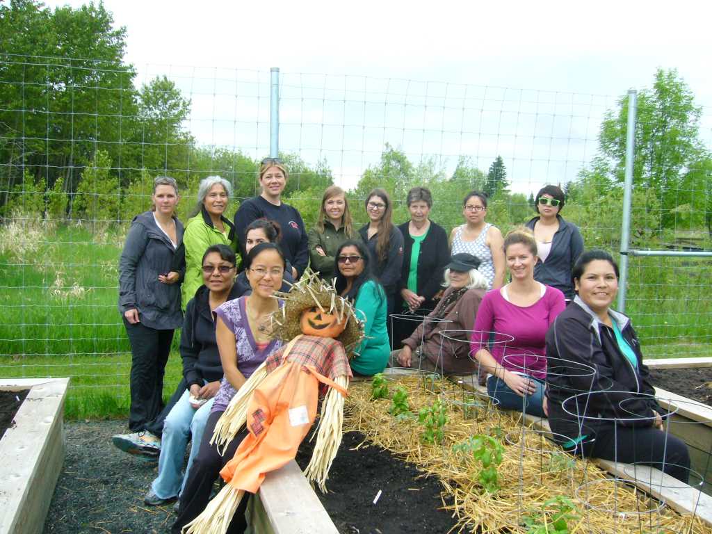 gardening workshop at Gizhewaadiziwin Health Access Centre in Fort Frances